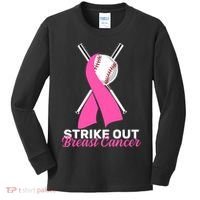 Strike Out Breast Cancer Kids Long Sleeve Shirt thumb 0