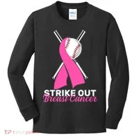 Strike Out Breast Cancer Kids Long Sleeve Shirt thumb 0