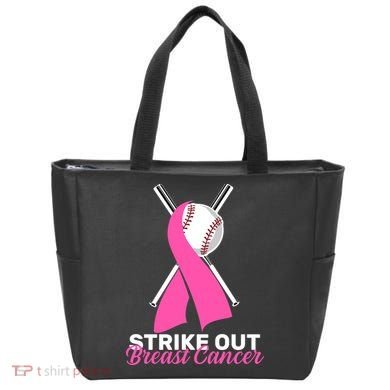 Strike Out Breast Cancer Tote Bag