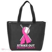Strike Out Breast Cancer Tote Bag thumb 0