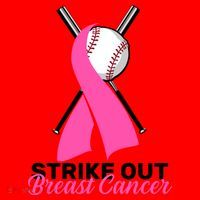 Strike Out Breast Cancer Santa Hat thumb 1