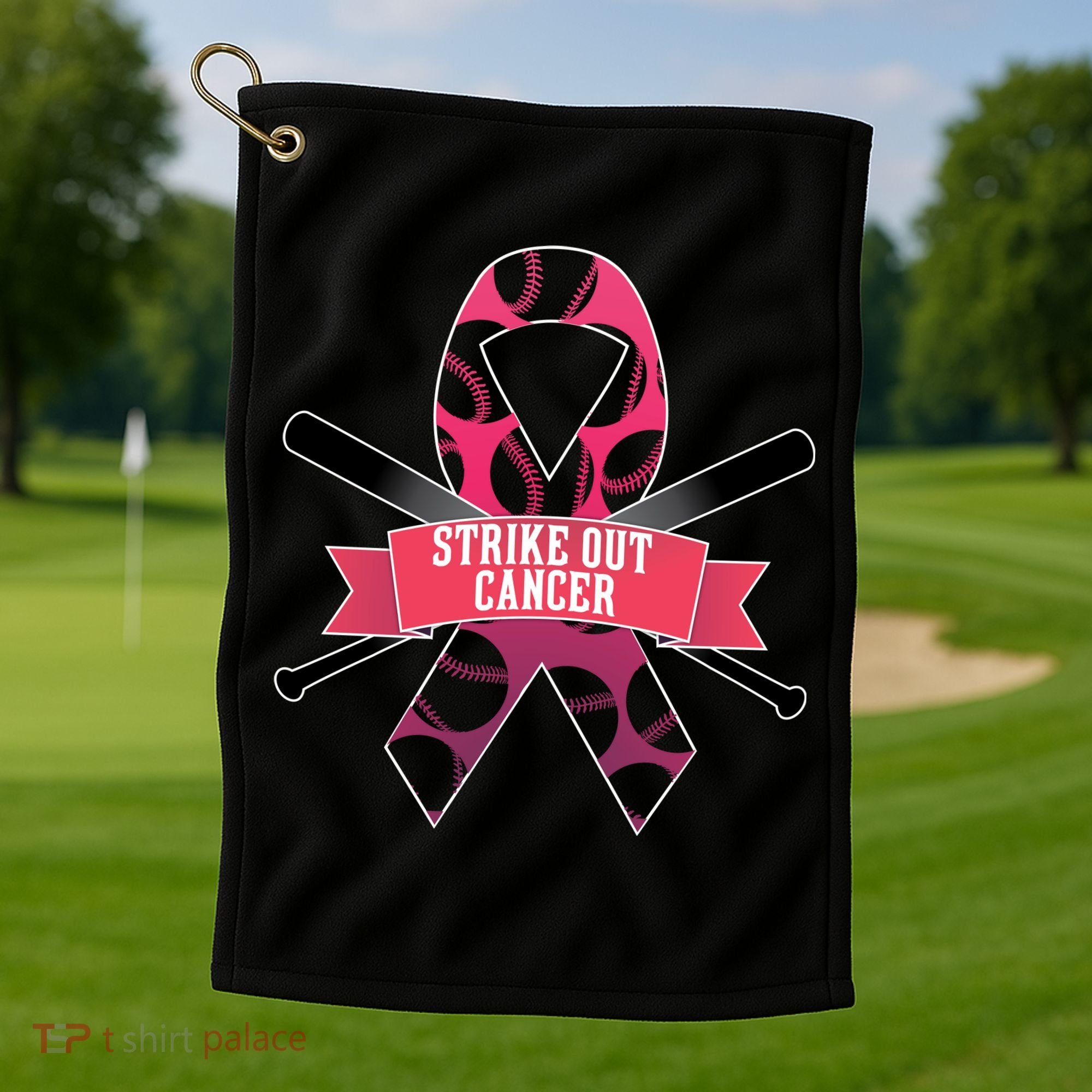 Strike Out Cancer Golf Towel