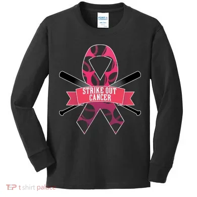 Strike Out Cancer Kids Long Sleeve Shirt