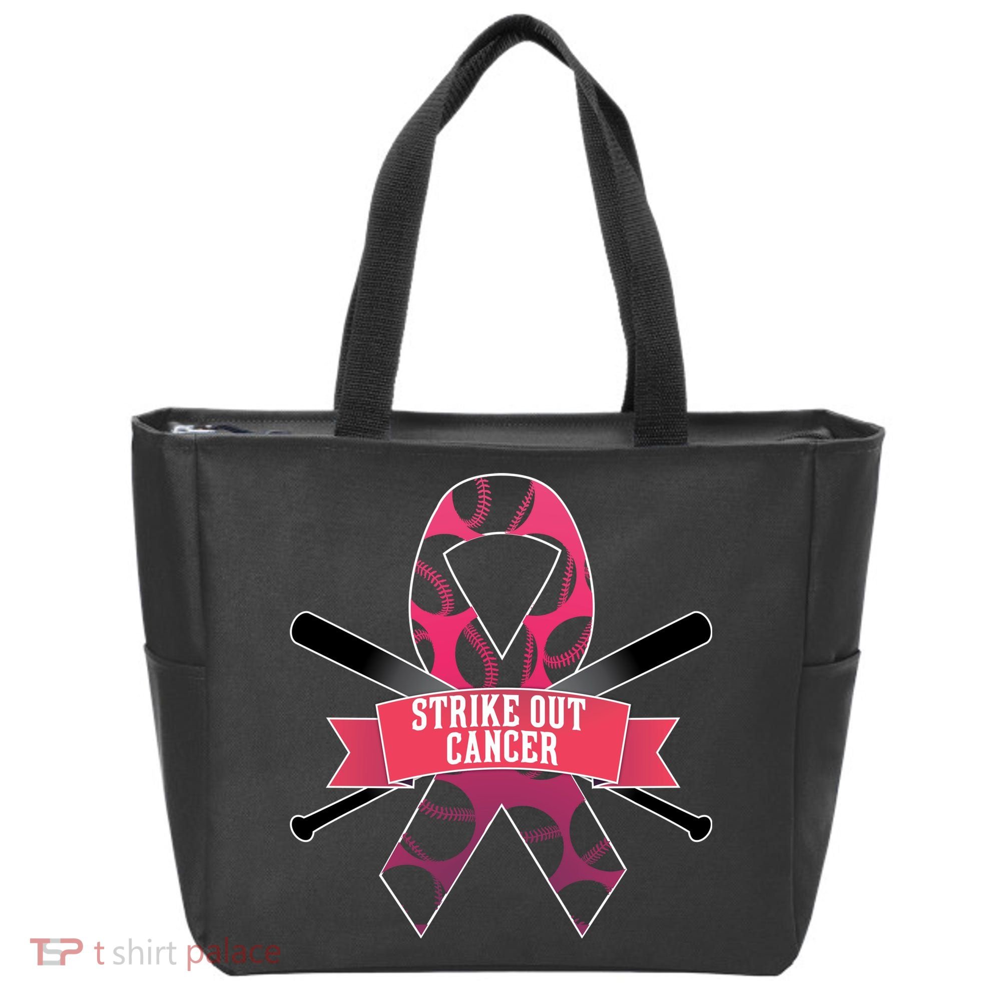 Strike Out Cancer Tote Bag