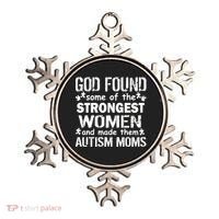 Strong Autism Mom Quote Ornament thumb 0