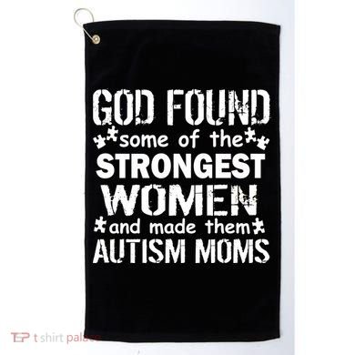 Strong Autism Mom Quote Golf Towel