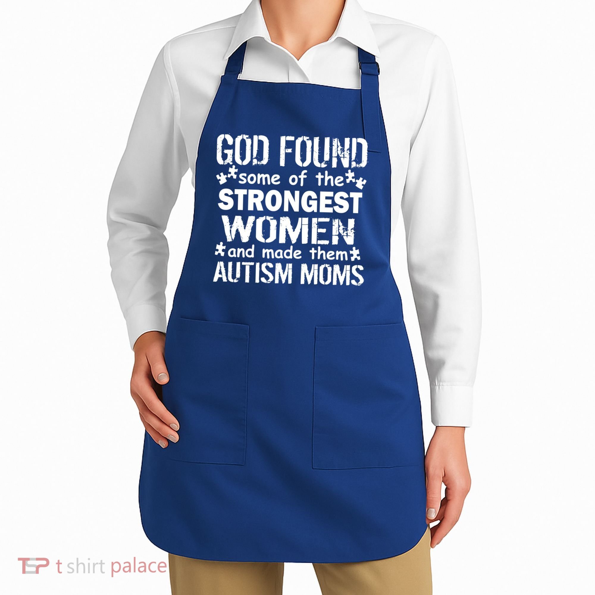 Strong Autism Mom Quote Apron
