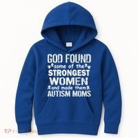 Strong Autism Mom Quote Kids Hoodie thumb 0