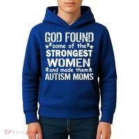Strong Autism Mom Quote Kids Hoodie thumb 4