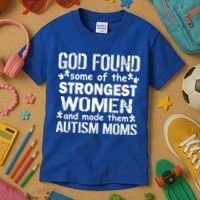 Strong Autism Mom Quote Kids T-Shirt thumb 3