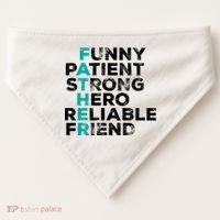 Strong Father Meaning USA-Made Doggie Bandana thumb 0