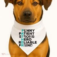 Strong Father Meaning USA-Made Doggie Bandana thumb 1