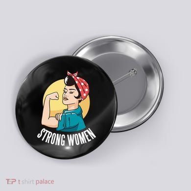 Strong Female Button