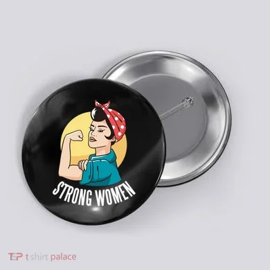 Strong Female Button