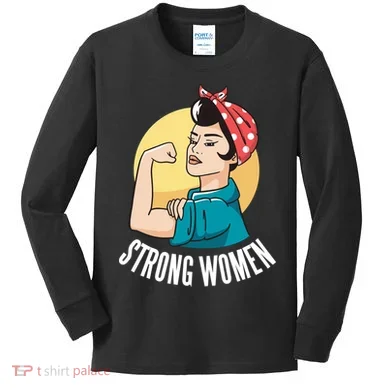 Strong Female Kids Long Sleeve Shirt