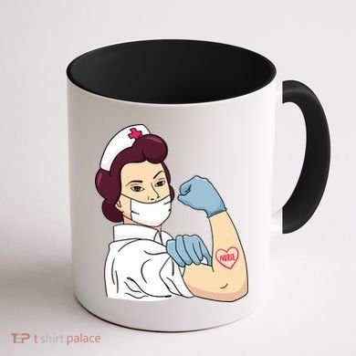 Strong Female Nurse Coffee Mug back