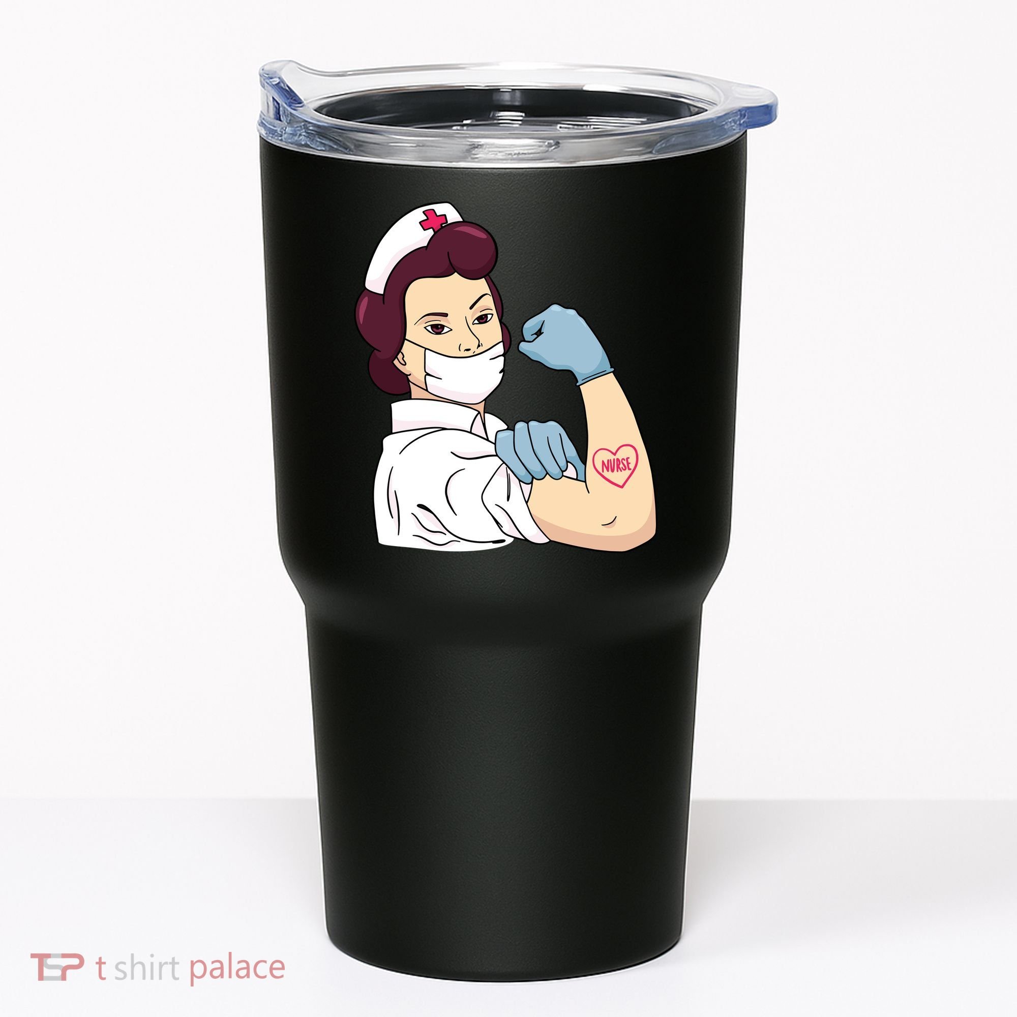 Strong Female Nurse Tumbler