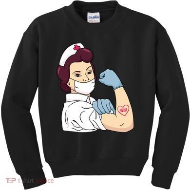 Strong Female Nurse Kids Sweatshirt