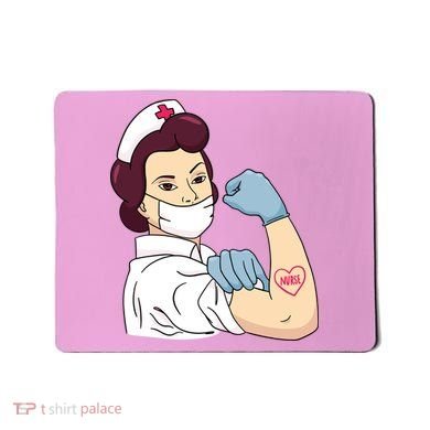 Strong Female Nurse Mousepad