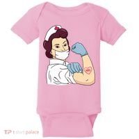 Strong Female Nurse Baby Bodysuit thumb 0