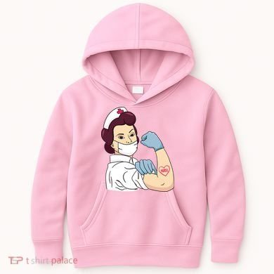 Strong Female Nurse Kids Hoodie