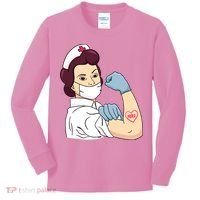 Strong Female Nurse Kids Long Sleeve Shirt thumb 0