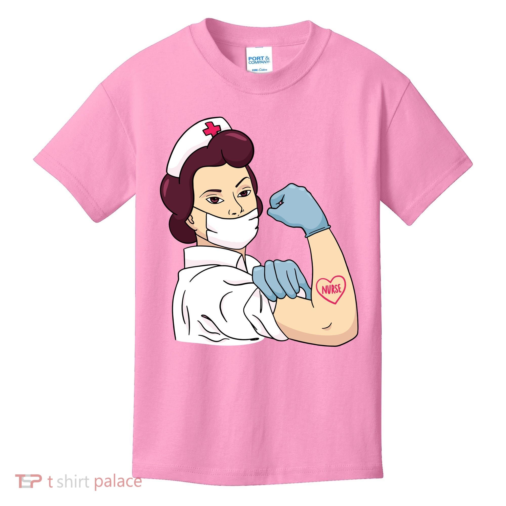 Strong Female Nurse Kids T-Shirt