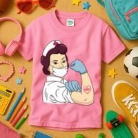 Strong Female Nurse Kids T-Shirt thumb 3