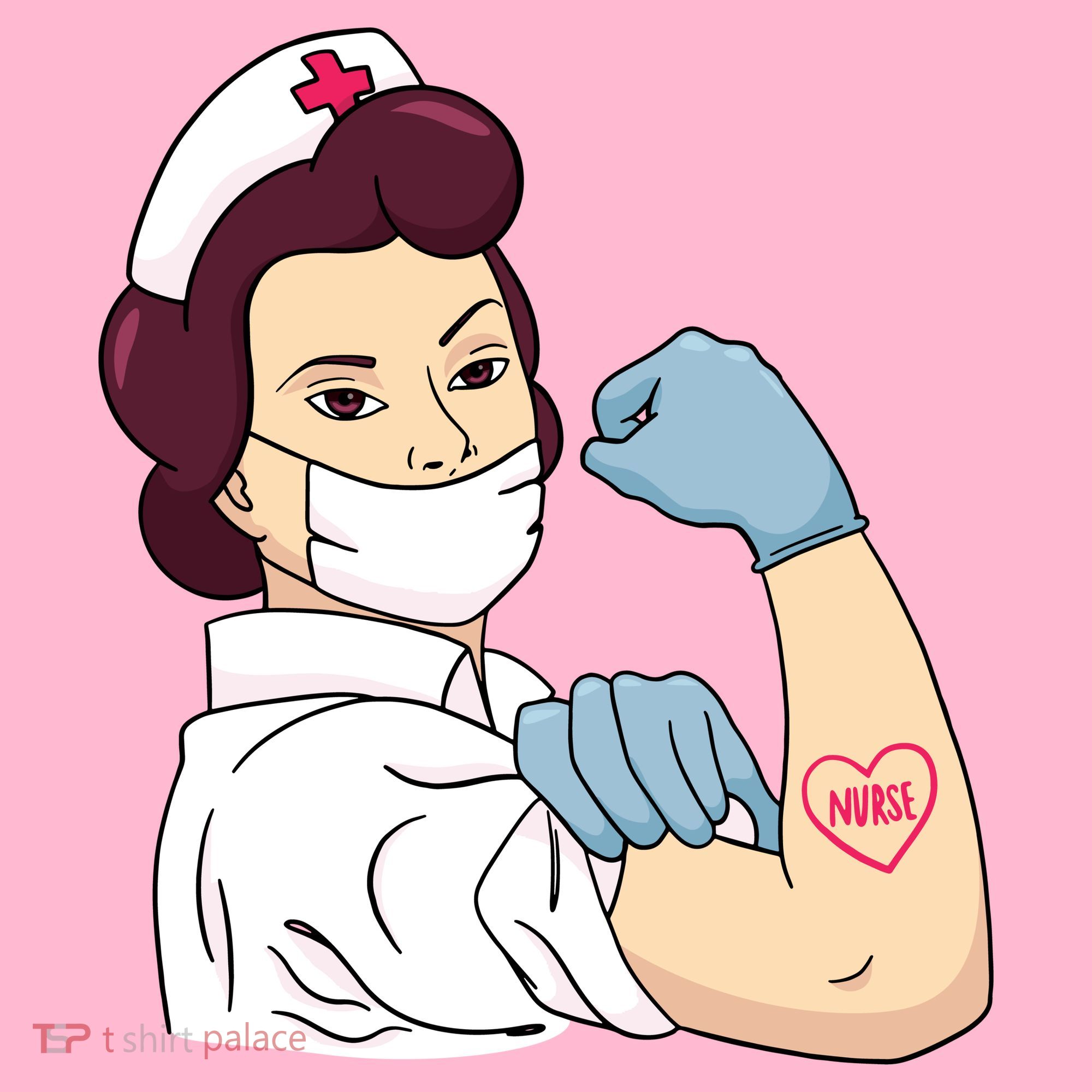 Strong Female Nurse Kids T-Shirt
