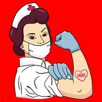Strong Female Nurse Santa Hat thumb 1