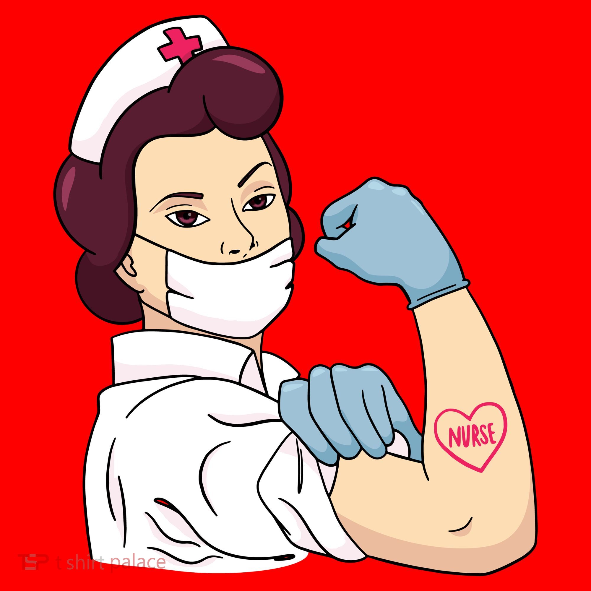 Strong Female Nurse Santa Hat
