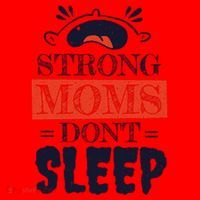Strong Moms Don't Sleep Santa Hat thumb 1