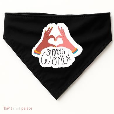 Strong Women Heart USA-Made Doggie Bandana
