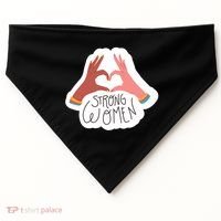 Strong Women Heart USA-Made Doggie Bandana thumb 0