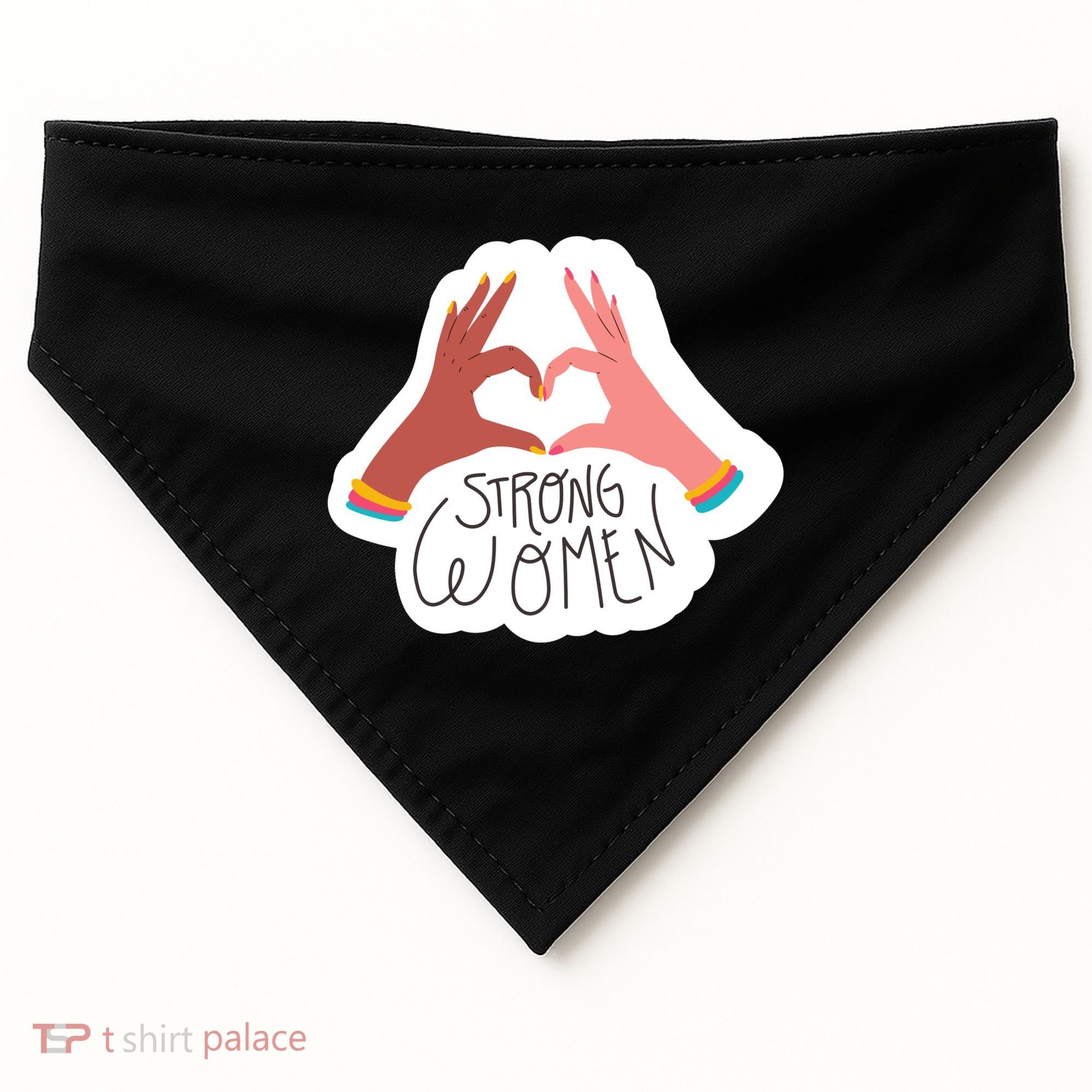 Strong Women Heart USA-Made Doggie Bandana