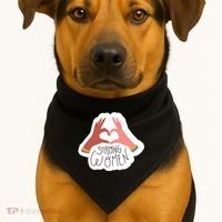 Strong Women Heart USA-Made Doggie Bandana thumb 1
