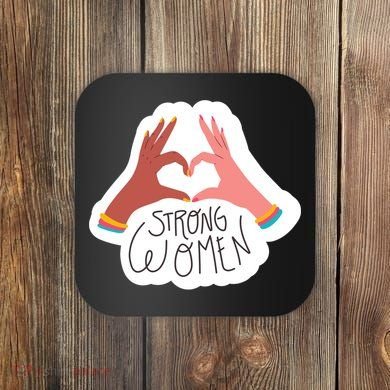 Strong Women Heart Coaster