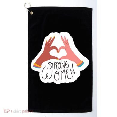 Strong Women Heart Golf Towel