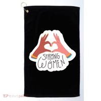 Strong Women Heart Golf Towel thumb 0