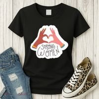 Strong Women Heart Women's T-Shirt thumb 3