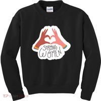 Strong Women Heart Kids Sweatshirt thumb 0