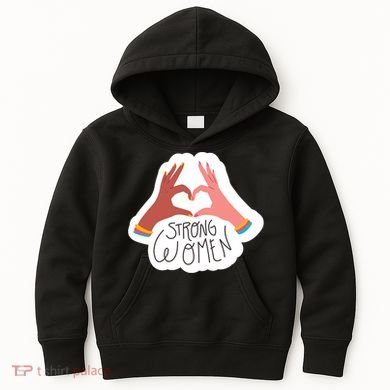 Strong Women Heart Kids Hoodie