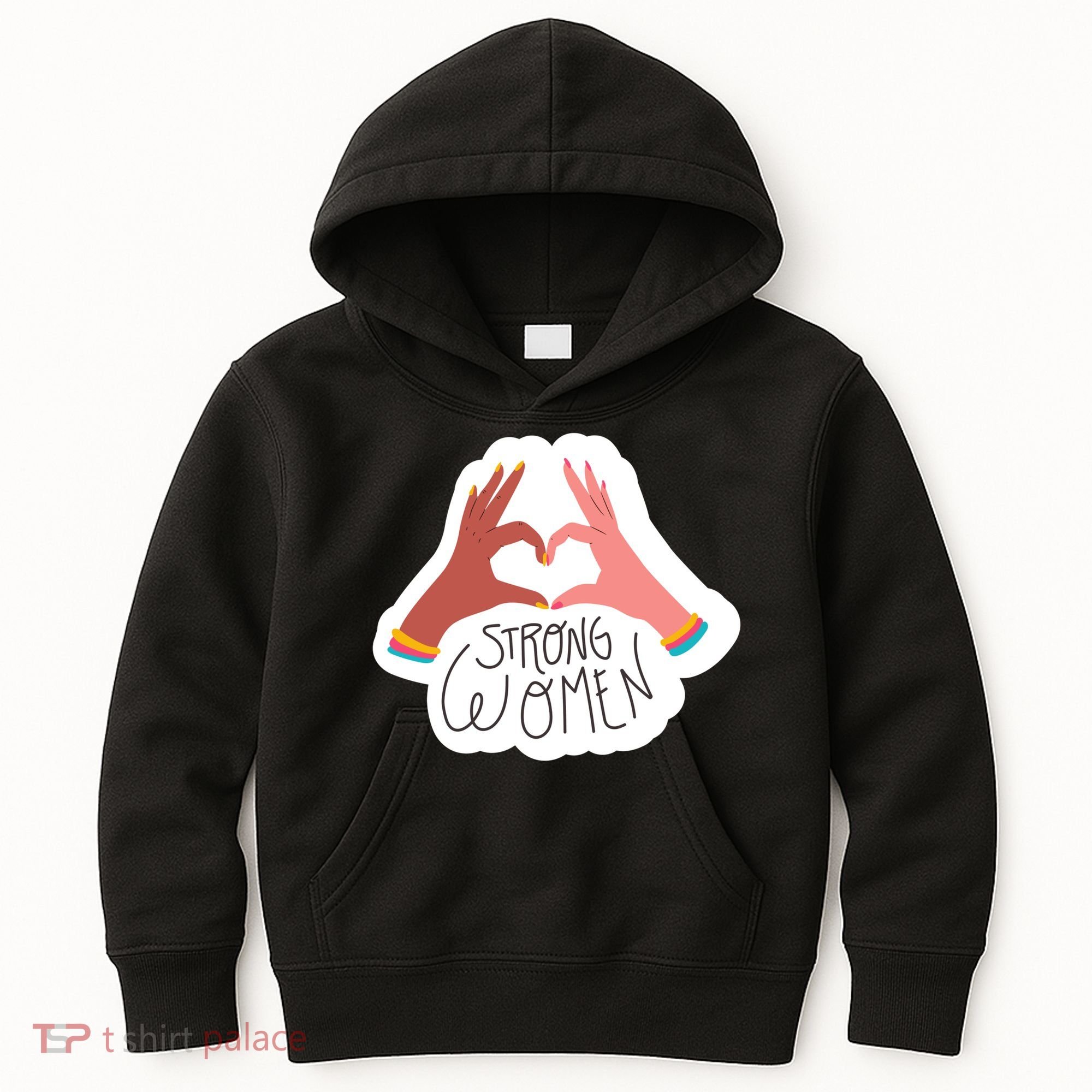 Strong Women Heart Kids Hoodie