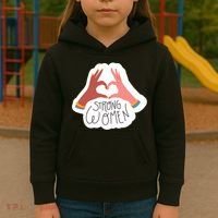 Strong Women Heart Kids Hoodie thumb 3