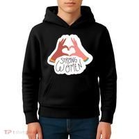 Strong Women Heart Kids Hoodie thumb 4