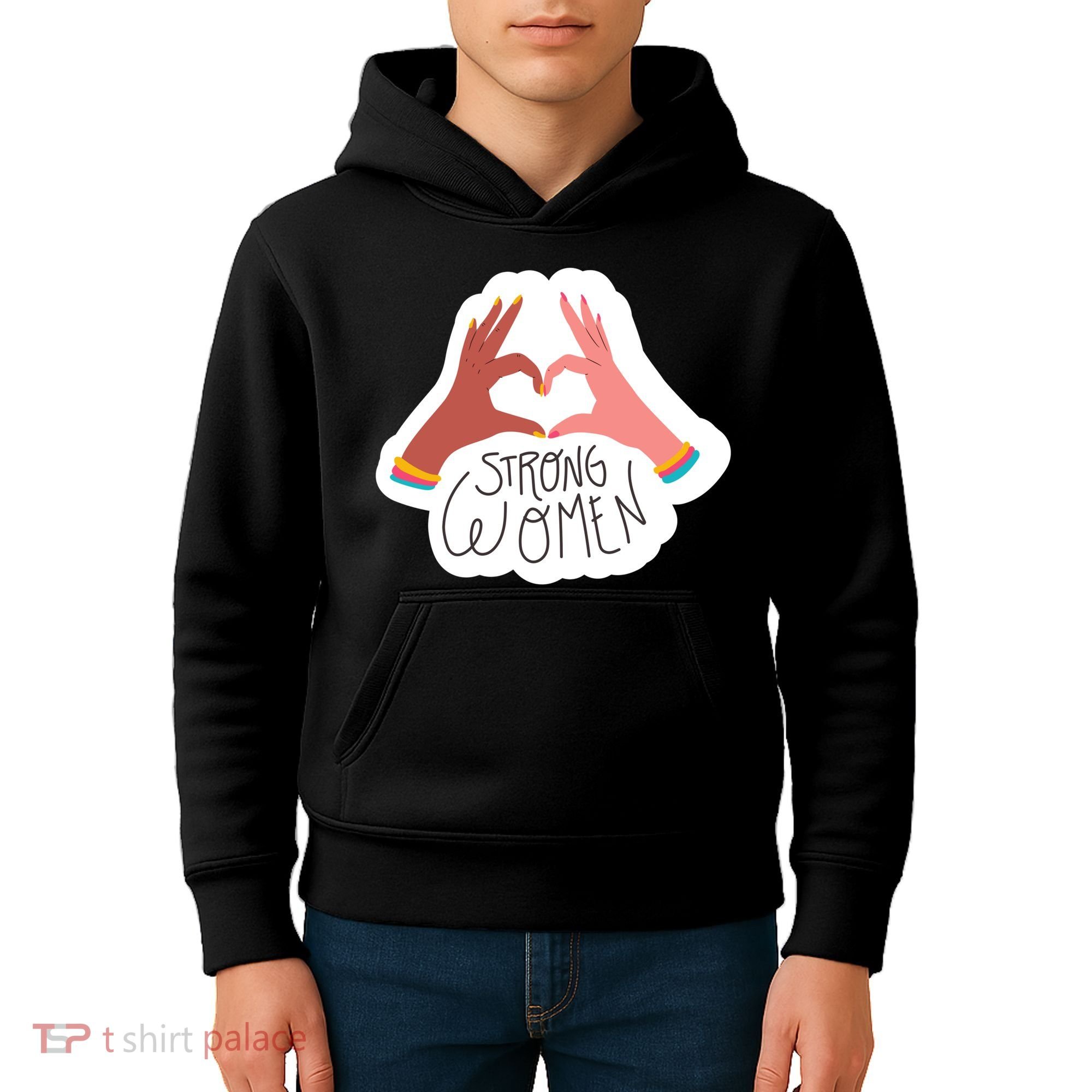 Strong Women Heart Kids Hoodie