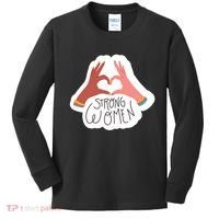 Strong Women Heart Kids Long Sleeve Shirt thumb 0