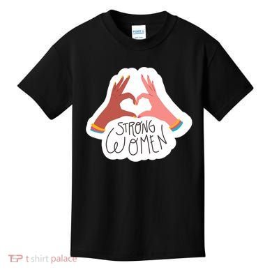 Strong Women Heart Kids T-Shirt