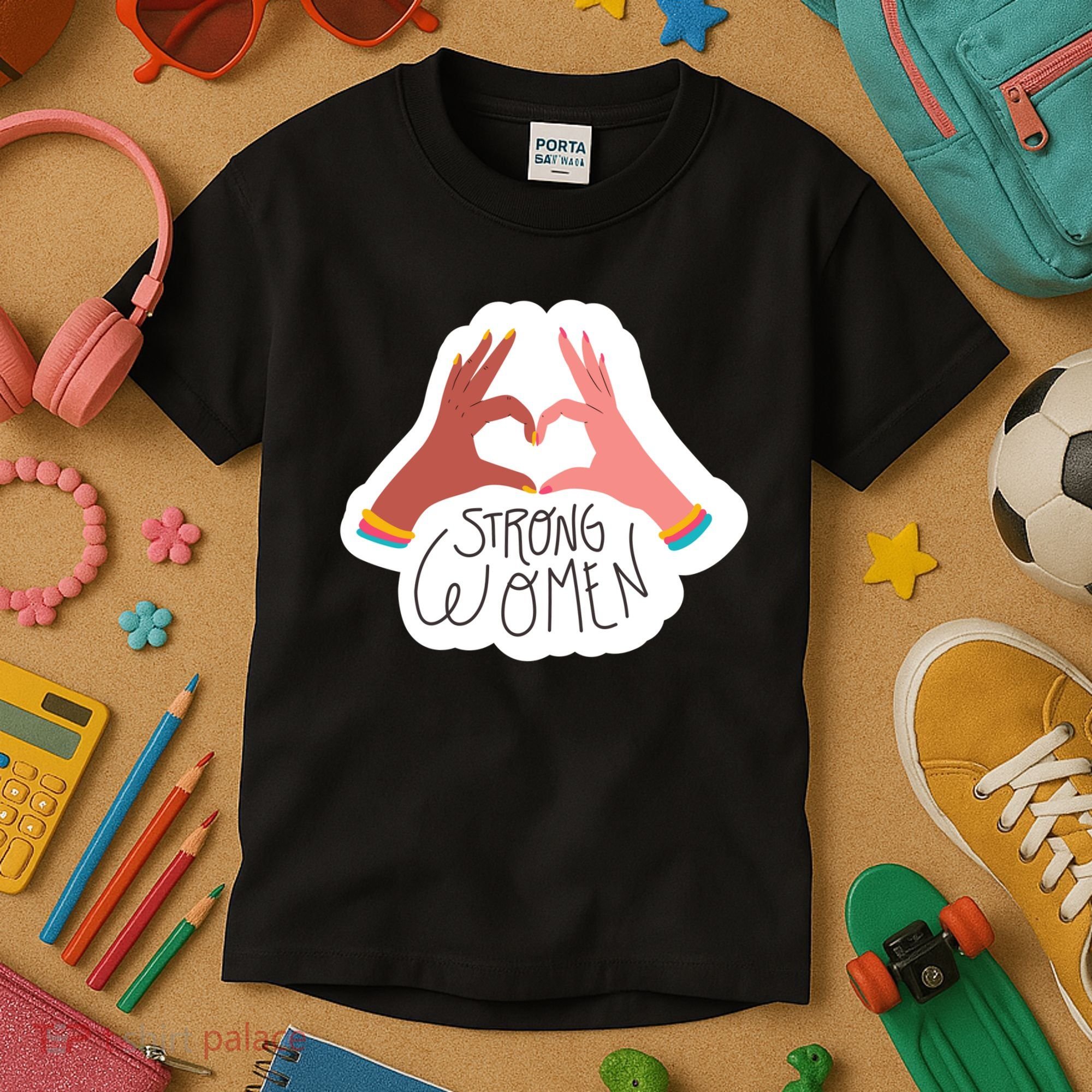 Strong Women Heart Kids T-Shirt