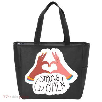 Strong Women Heart Tote Bag